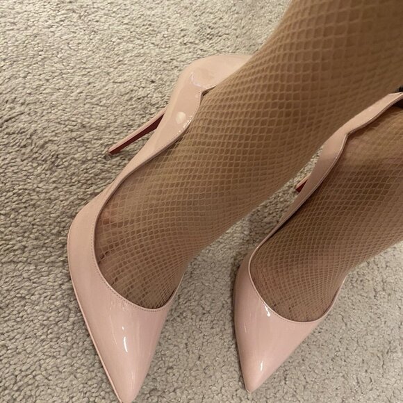 Christian Louboutin Hot Chick 100 Rosy Light Pink Patent Leather Heel Pump - Picture 15 of 16